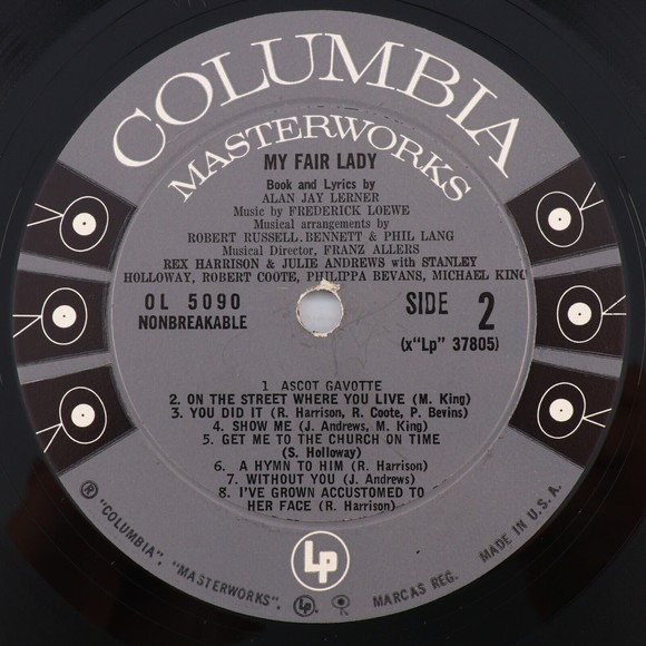 My Fair Lady - Original Broadway Cast Julie Andrews 1956 Mono LP Record OL 5090 - Picture 9 of 16